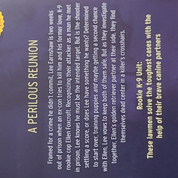 Love Inspired Suspense Rookie K-9 Larger Print 7 Paperback Books - Picture 10 of 12